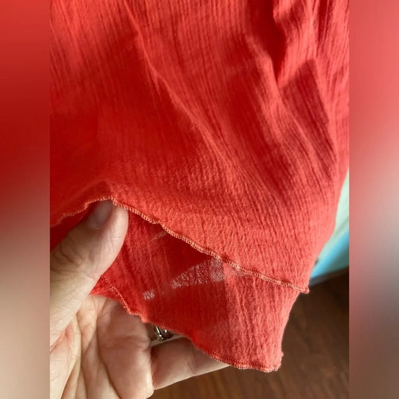 Soft Surroundings Double Gauze Coral blouse Too Sz Large - Picture 6 of 9
